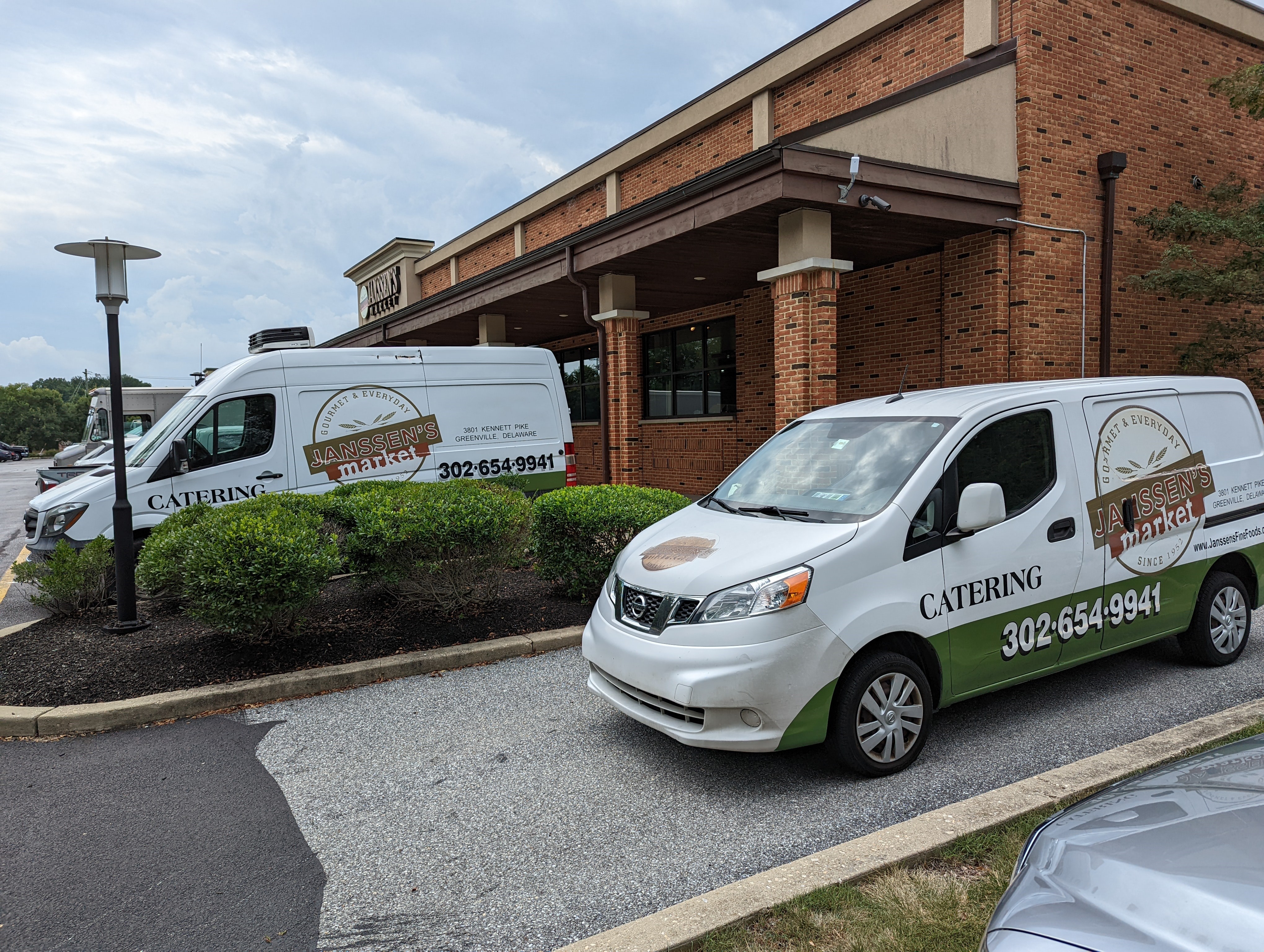 Commercial auto insurance food delivery van sitting in a parking lot